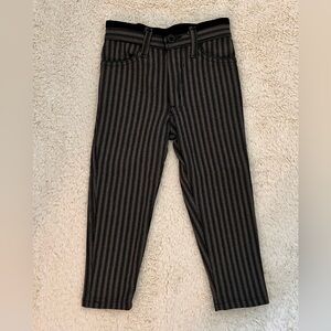 Bill Tornade Striped Black and Gray Kids Pants Sz 4